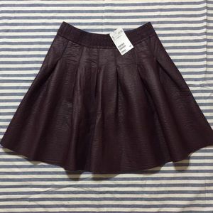 NEW H&M Deep Plum Skater Skirt